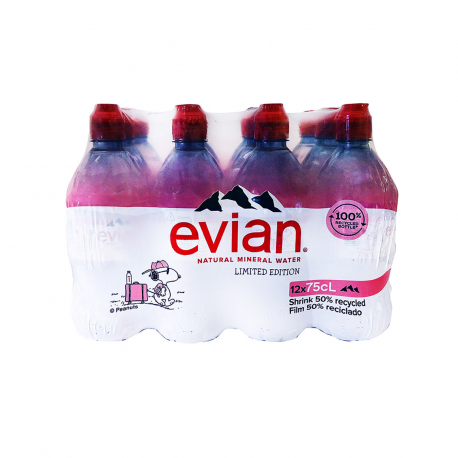 Evian φυσικό μεταλλικό νερό rebirth sport (12x750ml)