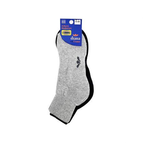 Diana κάλτσα ανδρική βαμβακερή grey/ black No. 43-46 (2τεμ.)