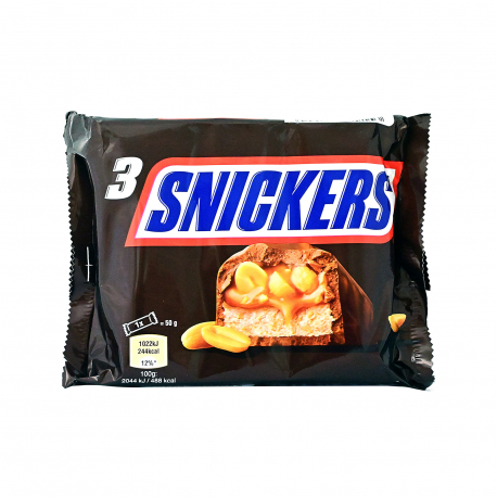 Snickers σοκολάτες πολυσυσκευασία (3x50g)