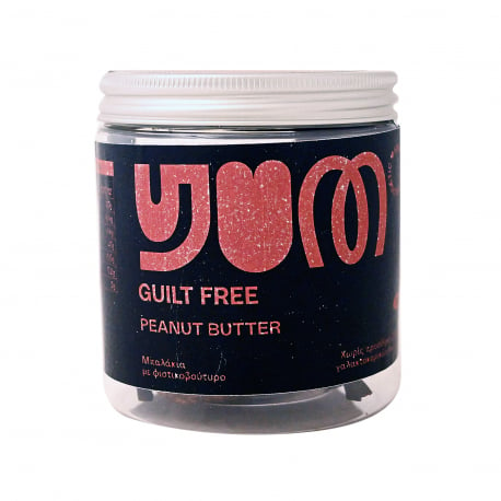 Yum guilt free μπουκίτσες ενέργειας peanut butter - χωρίς γαλακτοκομικά, χωρίς αυγά, χωρίς προσθήκη ζάχαρης (125g)