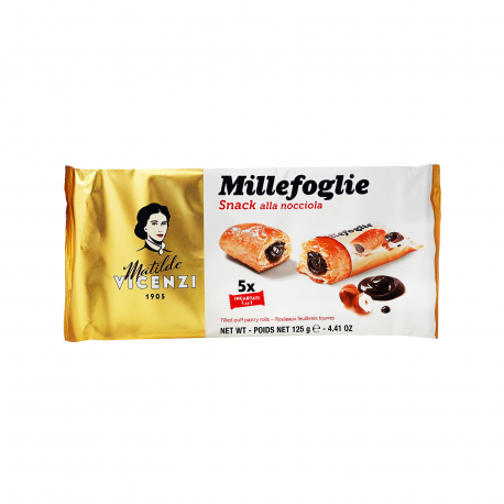 Matilde Vicenzi μπισκότα σφολιατίνες millefoglie κρέμα φουντουκιού (125g)