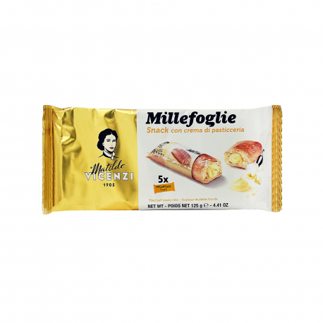Matilde Vicenzi μπισκότα σφολιατίνες millefoglie με κρέμα ζαχαροπλαστικής (125g)