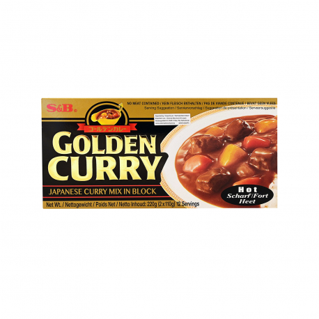 S&B σάλτσα κάρυ σε κύβους golden curry καυτερή - νέο προϊόν (220g)