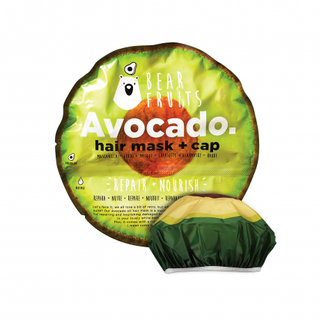 Bear fruits μάσκα μαλλιών με σκουφάκι avocado