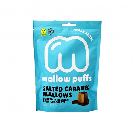 Mallow puffs ζαχαρωτά marshmallows salted caramel - νέο προϊόν, vegan (100g)