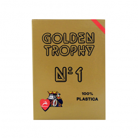 Modiano τράπουλα πλαστική golden trophy No. 1 κόκκινη