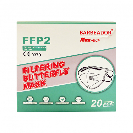 Μάσκα υψηλής προστασίας KN95/ FFP2 λευκή (20τεμ.)