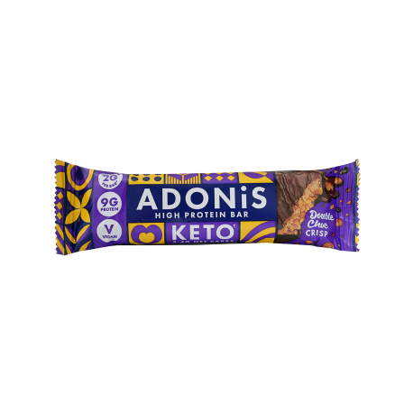 Adonis μπάρα πρωτεΐνης keto double choc crisp - νέο προϊόν (45g)