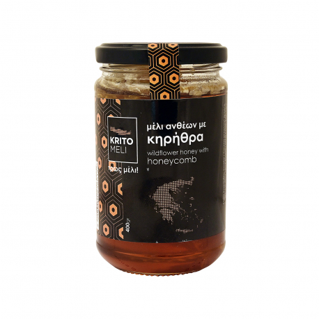 Kritomeli μέλι ανθέων με κηρήθρα - νέο προϊόν (400g)