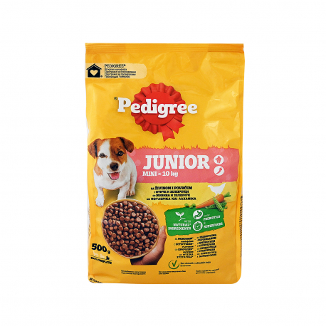 Pedigree τροφή σκύλου junior με πουλερικά & λαχανικά (500g)
