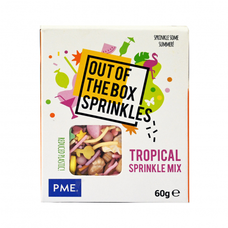 Pme διακοσμητικά ζαχαροπλαστικής out of the box sprinkles tropical (60g)
