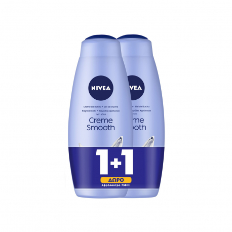 Nivea αφρόλουτρο creme smooth (750ml) (1+1)