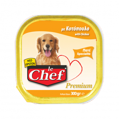 Le chef τροφή σκύλου premium πατέ με κοτόπουλο (300g)