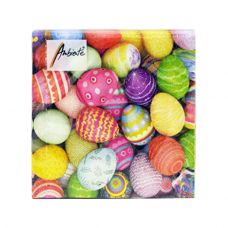 Ambiente χαρτοπετσέτες μικρές 22514285 colourful eggs 25Χ25εκ. 20 τεμάχια (68g)