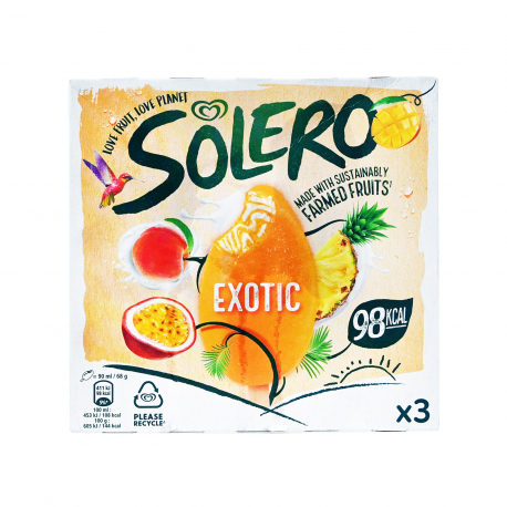 Solero παγωτό πολυσυσκευασία exotic ξυλάκι (3x90g)