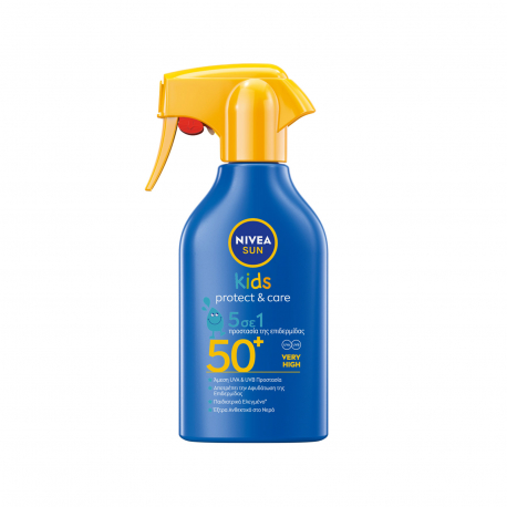 Nivea αντηλιακό γαλάκτωμα παιδικό sun kids/ protect & care very high, spf50+ (270ml)