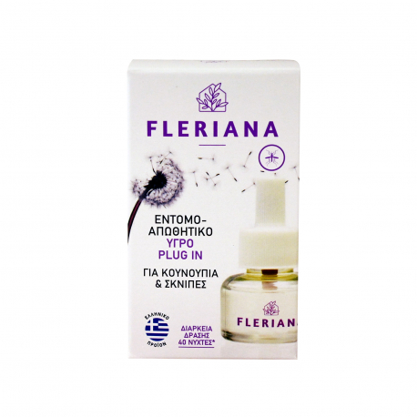 Fleriana εντομοαπωθητικό υγρό plug in 40 νύχτες (30ml)