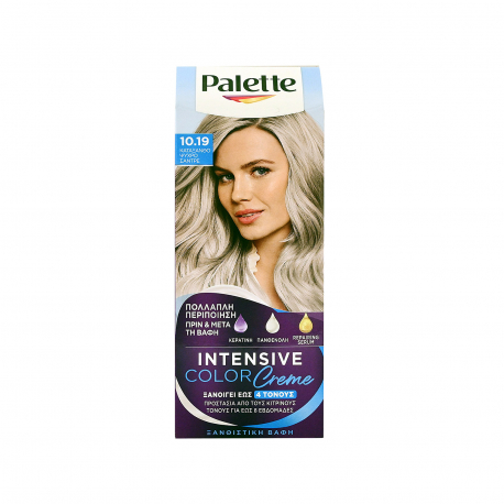 Palette βαφή μαλλιών intensive color creme κατάξανθο ψυχρό σαντρέ Nο. 10.19