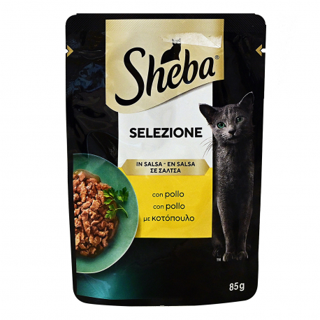 Sheba τροφή γάτας selezione με κοτόπουλο σε σάλτσα (85g)