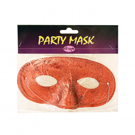 Party mask μάσκα αποκριάτικη 650 με χρυσόσκονη, κόκκινη