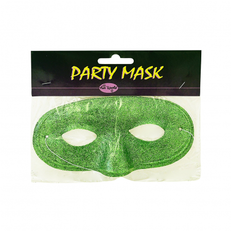 Party mask μάσκα αποκριάτικη 650 με χρυσόσκονη, πράσινη