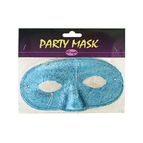Party mask μάσκα αποκριάτικη 650 με χρυσόσκονη, μπλε