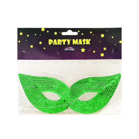 Party mask μάσκα αποκριάτικη 658 με πούλιες, πράσινη