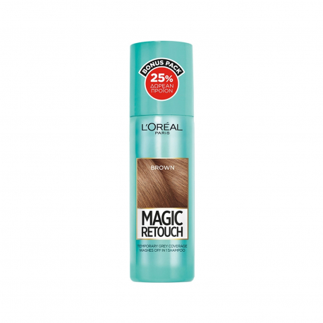 L'oreal βαφή μαλλιών σε spray magic retouch brown κατάλληλο για ρίζα μαλλιών (75ml) (25% περισσότερο προϊόν)