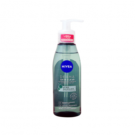 Nivea gel καθαρισμού προσώπου derma skin clear - νέο προϊόν (150ml)