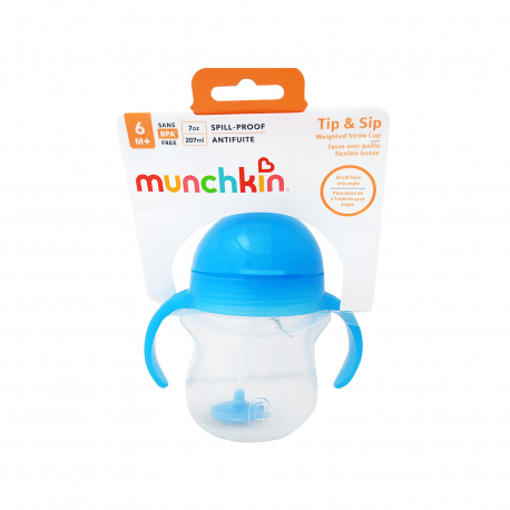 Munchkin εκπαιδευτικό ποτήρι παιδικό tip & sip μπλε 6+ μηνών