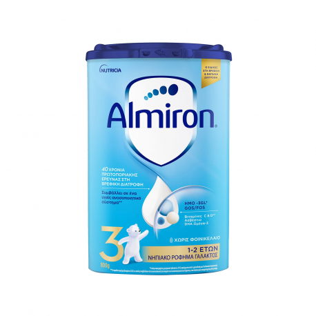 Nutricia γάλα σε σκόνη παιδικό almiron Νo. 3 με pronutra 10+ μηνών (800g)