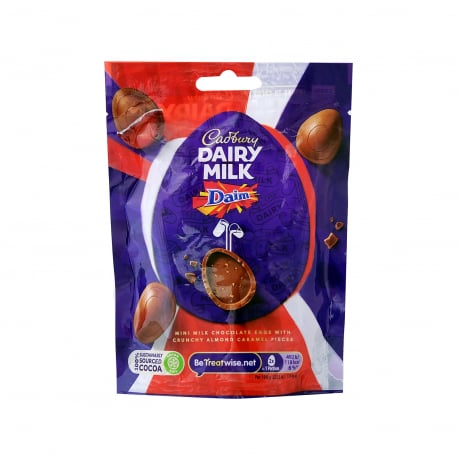 Cadbury σοκολατένιο αυγό πασχαλινό mini dairy milk/ daim (77g)