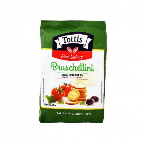 Tottis αρτοσκεύασμα bruschettini μεσογειακό - νέο προϊόν (80g)