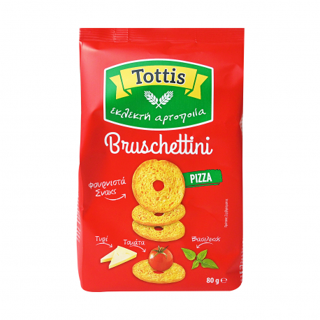 Tottis αρτοσκεύασμα bruschettini pizza - νέο προϊόν (80g)