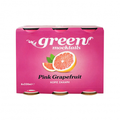 GREEN ΑΝΑΨΥΚΤΙΚΟ MOCKTAILS PINK GRAPEFRUIT - Χωρίς ζάχαρη (5x330ml)