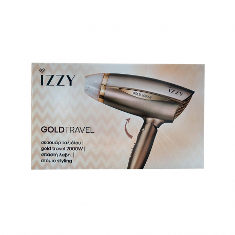 Izzy σεσουάρ μαλλιών ταξιδίου 3115 gold travel