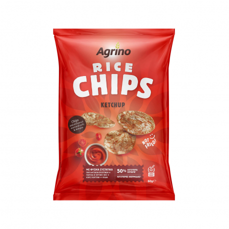 Agrino τσιπς ρυζιού ketchup - νέο προϊόν (60g)