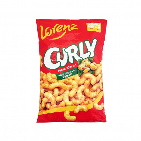 Lorenz σνακ καλαμποκιού curly peanut classic - νέο προϊόν (120g)