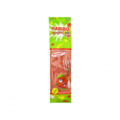 Haribo ζελεδάκια spaghetti fizz strawberry - νέο προϊόν, vegetarian (200g)