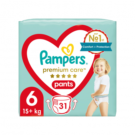 Pampers πάνες βρακάκι παιδικές premium care Νο. 6/ 15+kg (31τεμ.)