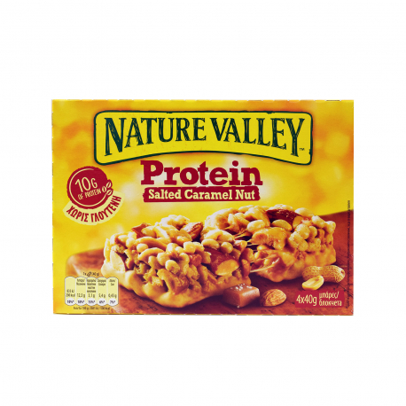 Nature valley μπάρα πρωτεΐνης protein salted caramel nut - χωρίς γλουτένη (4x40g)