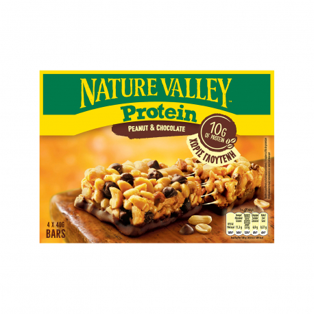 Nature valley μπάρα πρωτεΐνης protein peanut & chocolate - χωρίς γλουτένη, vegetarian (4x40g)