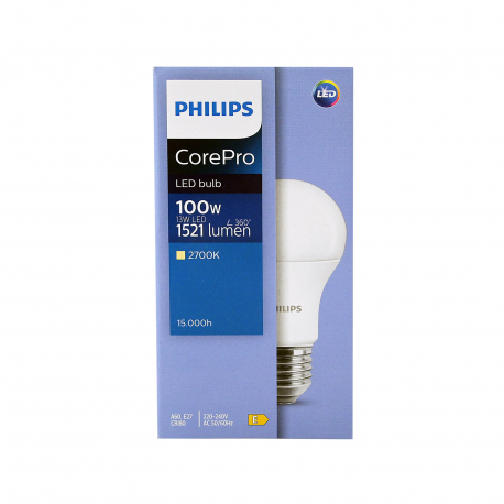Philips λάμπα led Ε27 βιδωτή/ θερμό φως 13W