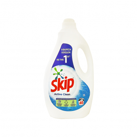 Skip υγρό απορρυπαντικό πλυντηρίου ρούχων active clean 2lt (40μεζ.)