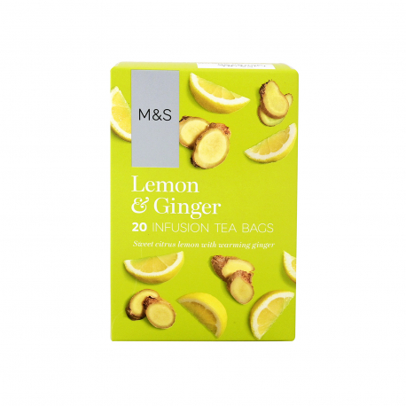 M&S τσάι lemon & ginger - νέο προϊόν (20φακ.)