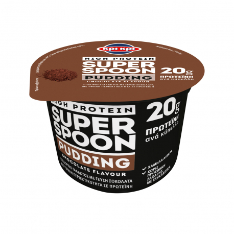Κρι Κρι επιδόρπιο γάλακτος ψυγείου high protein super spoon pudding chocolate - χωρίς προσθήκη ζάχαρης, νέο προϊόν (200g)