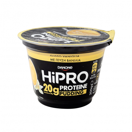 Danone επιδόρπιο ψυγείου hipro protein pudding βανίλια - νέο προϊόν (200g)
