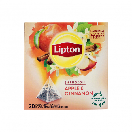 Lipton αφέψημα herbal infusion μήλο & κανέλα (20φακ.)