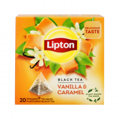 Lipton τσάι μαύρο βανίλια καραμέλα (20φακ.)
