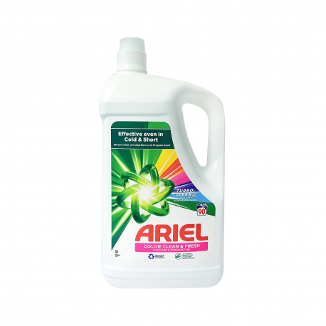Ariel υγρό απορρυπαντικό πλυντηρίου ρούχων color clean & fresh - νέο προϊόν 4500ml (90μεζ.)